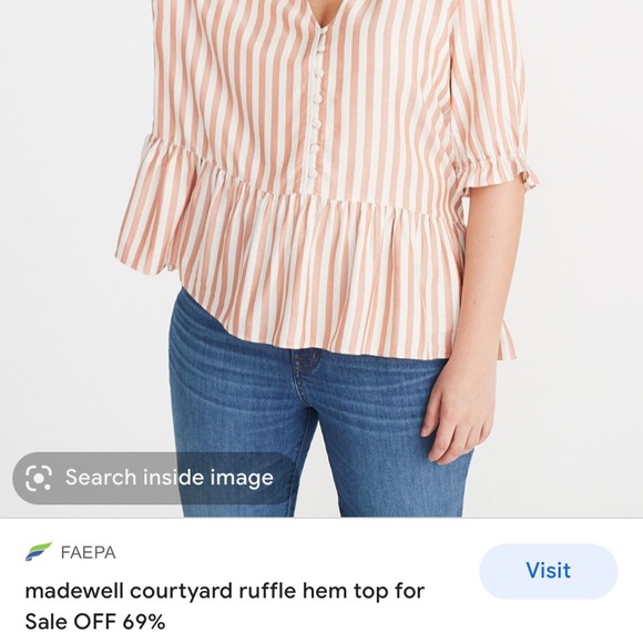 Madewell | Courtyard Ruffle Hem Blouse - Picture 5 of 11